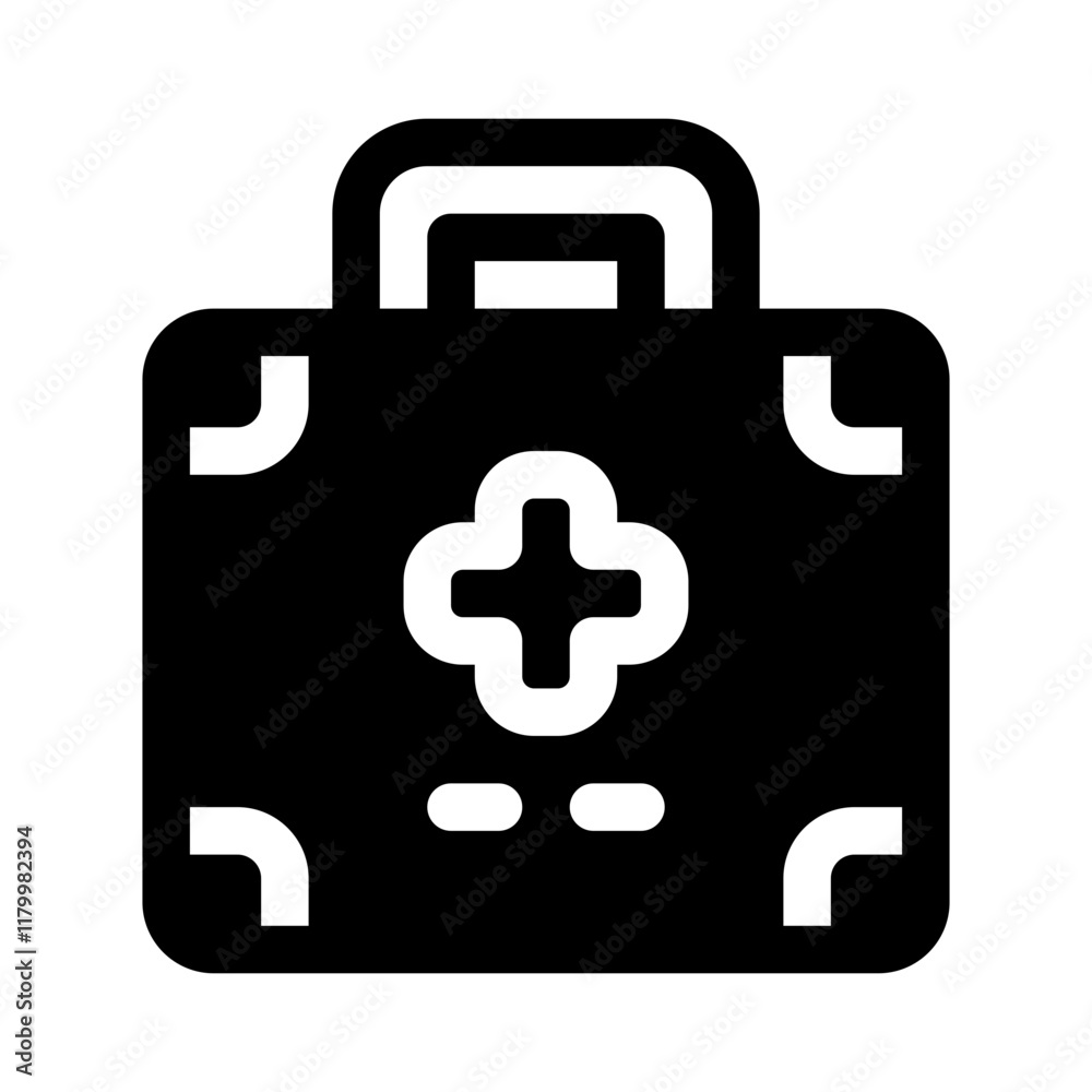 Aid Kit Glyph Icon. Single icon, glyph vector icon Aid Kit Glyph Icon. Single icon, glyph vector icon
