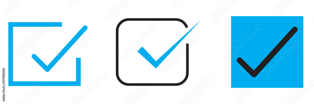 Colorful gradient circle and square check mark. Tick icon more Varieties. Colorful gradient circle and square check mark. Tick icon more Varieties.