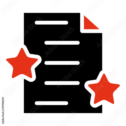 Favourite File Glyph Icon