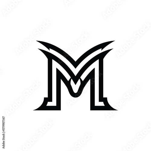 M letter logo icon vector illustration