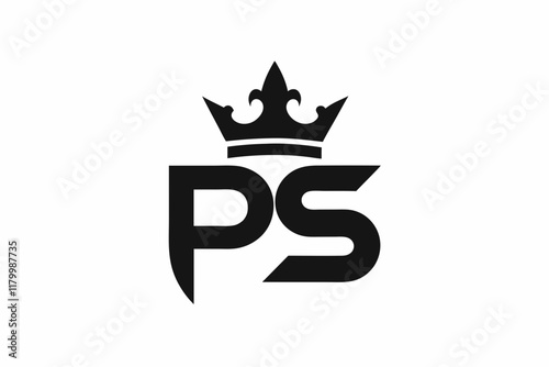 Ps Logo Stock Vector. PS Letter Logo Design with Simple style