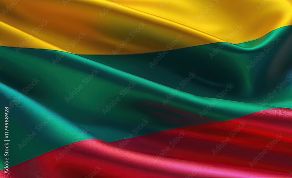 Fototapeta premium lithuanian flag for national Day or Independence Day of lithuania