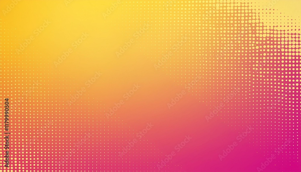 Abstract modern background gradient color. Yellow and pink gradient with halftone decoration. Generated image Abstract modern background gradient color. Yellow and pink gradient with halftone decoration. Generated image