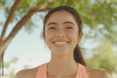 portrait of a woman in nature photo