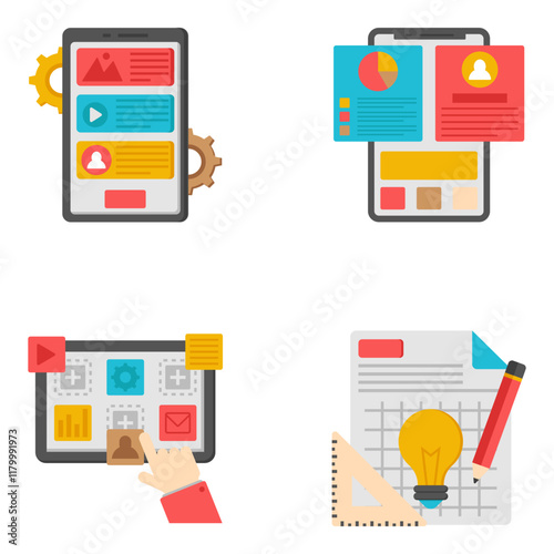 Set of Travel Isometric Illustrations 

