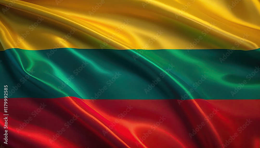 Naklejka premium lithuanian flag for national Day or Independence Day of lithuania
