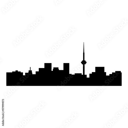 City silhouette vector icon on a white background