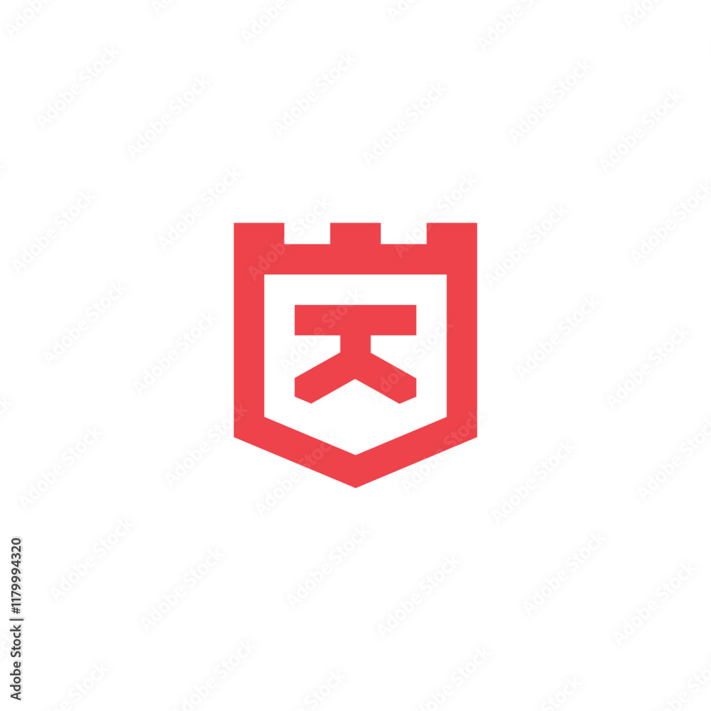 Obraz premium castle logo with graphic elements