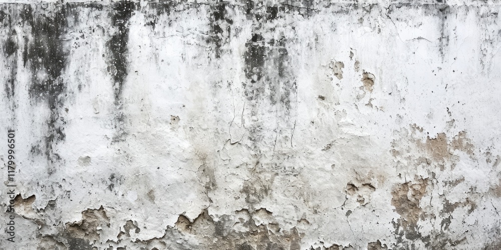 Obraz premium Textured Concrete Wall Background. Grungy White Cement Structure with Aged Stains and Rough Design.