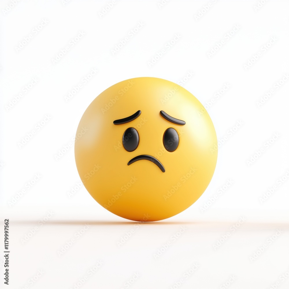 Fototapeta premium 3D Icon of Face with Rolling Eyes Emoji Indicating High Fidelity Expression