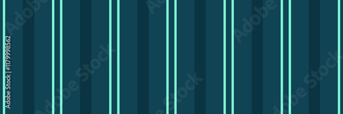 Customizable fabric vertical seamless, children texture stripe background. Artwork lines vector pattern textile in cyan and aquamarine colors.