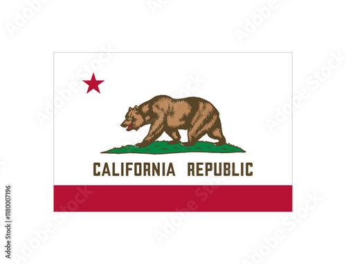 Flag of California state, US