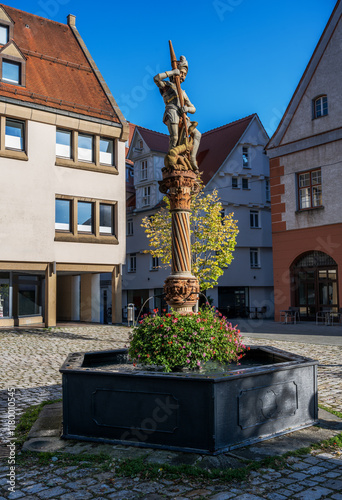 Obraz na płótnie The Georgsbrunnen fountain in Ulm w salonie