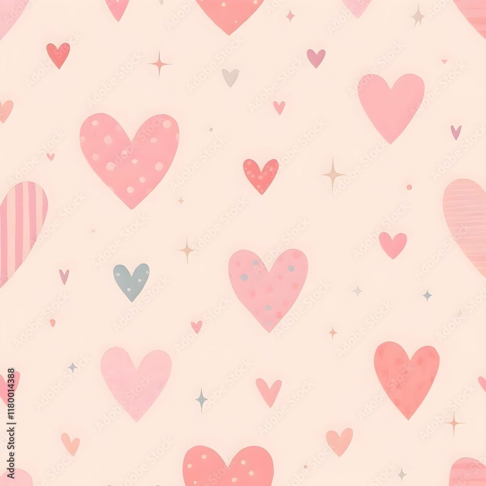 Seamless pattern of cute mini heart Seamless pattern of cute mini heart