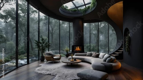 virtual backgrounds loop animation for stream overlay, meditation, smooth jazz or white noise video. cozy lo-fi background, rainfall or snowfall. live wallpaper, 