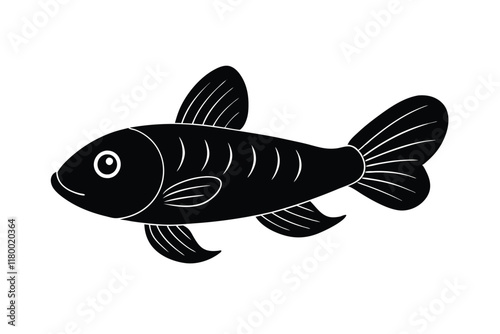 illustration of a green phantom pleco fish photo