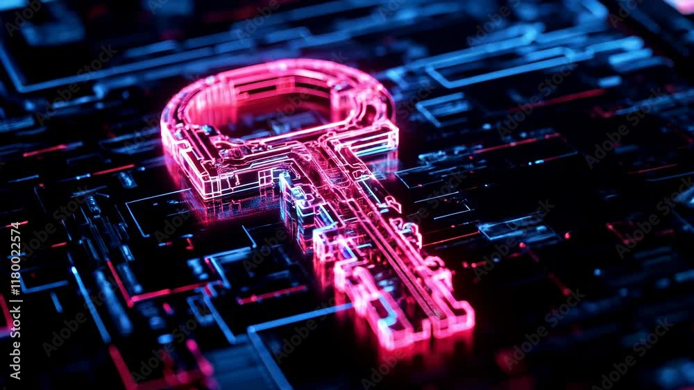 Clé cryptographique technologique posée sur unf don électronique.