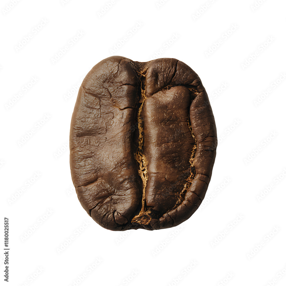 Naklejka premium single coffee bean close up