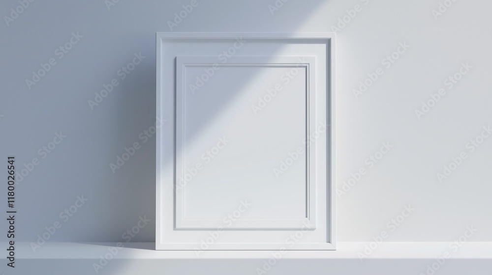 Picture frame. Empty. White background. Picture frame. Empty. White background.