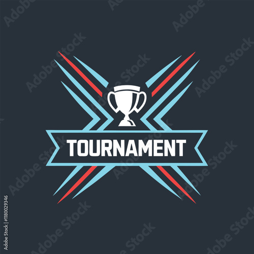 Modern Tournament Logo Vector Design ideal for sports events, gaming competitions, and branding. Unique, sleek, and professional, perfect for creative branding projects.