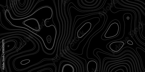 Abstract topography wave paper curved reliefs white line background, contours topography map background, topography and geography map grid background, Abstract vector illustration.