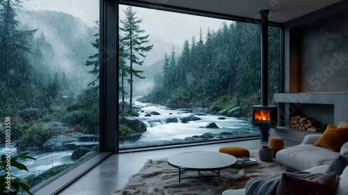 virtual backgrounds loop animation for stream overlay, meditation, smooth jazz or white noise video. cozy lo-fi background, rainfall or snowfall. live wallpaper, 