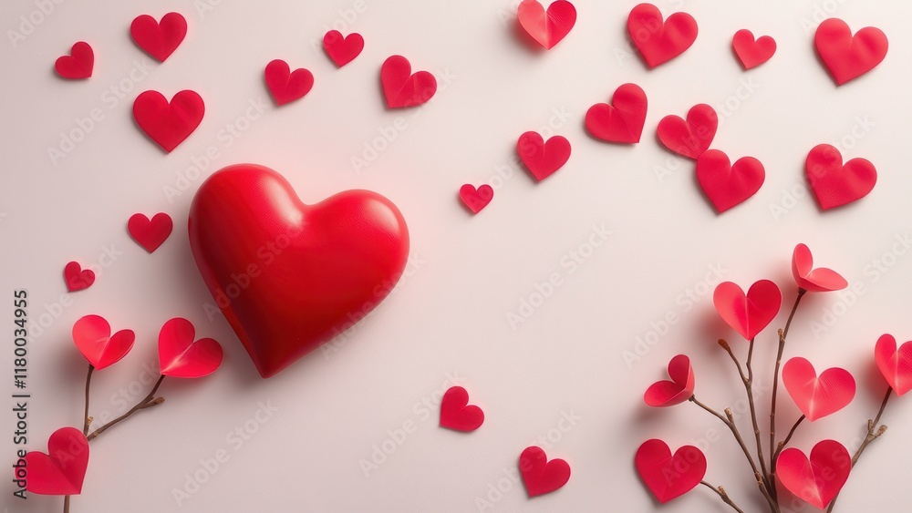 Romantic background with hearts. Romantic background with hearts.