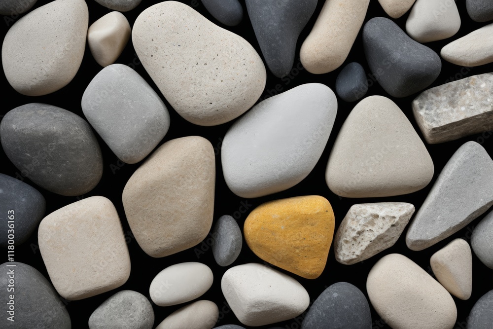a close up of a yellow rock surrounded by white rocks a close up of a yellow rock surrounded by white rocks