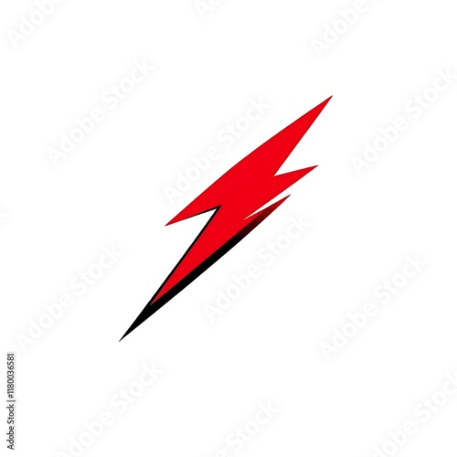 Free Download Red Lightning Bolt Icon: A simple yet powerful graphic illustration of a red lightning bolt, symbolizing speed, energy, and dynamism. - GFXLoad