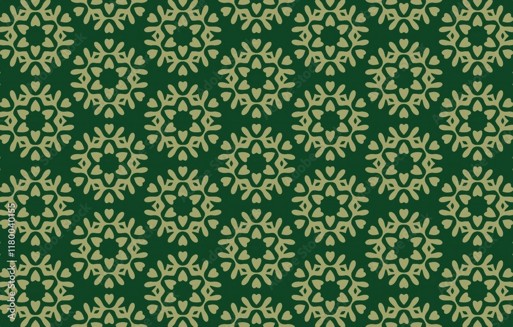 A green background with snowflakes on it A green background with snowflakes on it