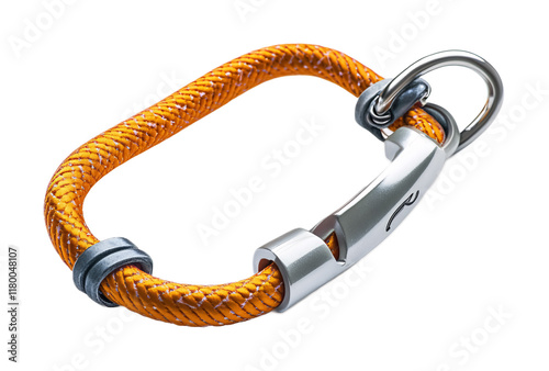 Climbing Carabiner Quickdraw for Safe Climbing - Isolated on White Background