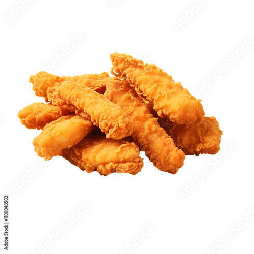 Fried Chicken Tenders on transparent background