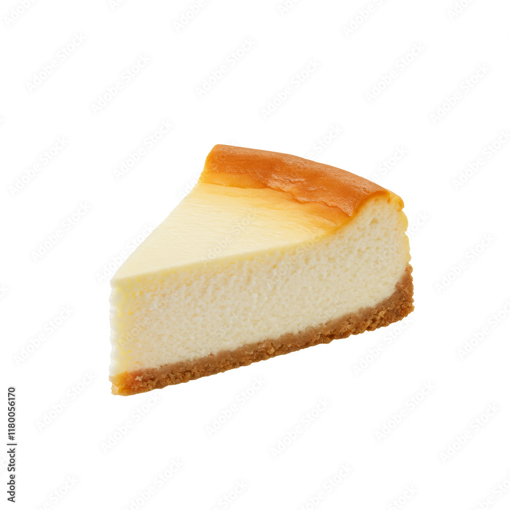 A slice of creamy cheesecake isolated on a transparent background PNG, highlighting its smooth texture and delicious appearance.
A slice of creamy cheesecake isolated on a transparent background PNG, highlighting its smooth texture and delicious appearance.