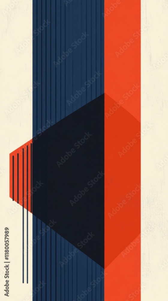 Abstract Geometric Design with Blue Orange and Beige Tones Abstract Geometric Design with Blue Orange and Beige Tones