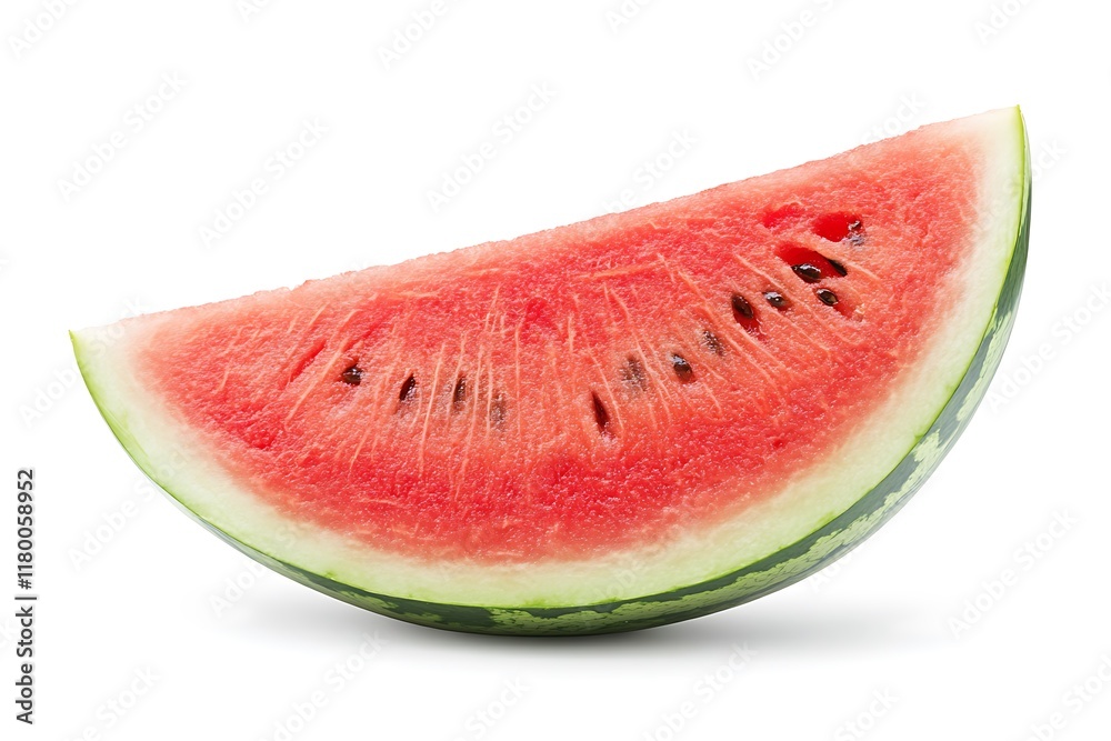Watermelon slice isolated on white background. Clipping path included. Watermelon slice isolated on white background. Clipping path included.