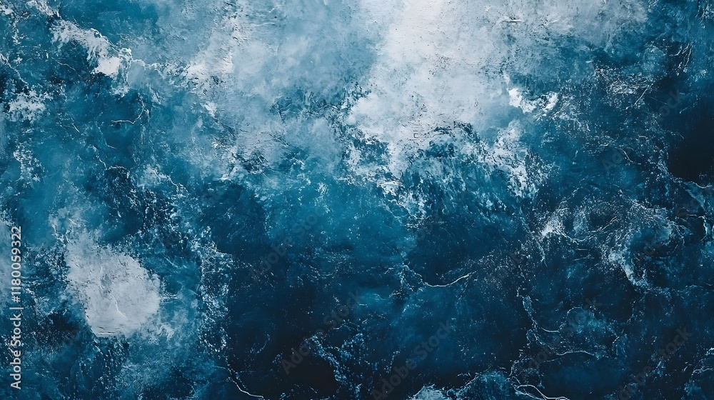 Powerful Crashing Waves Surging in the Turbulent Ocean Powerful Crashing Waves Surging in the Turbulent Ocean