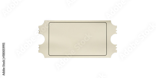 Blank Ticket - Cream Color