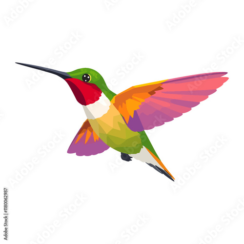 Myna bird vector with a white background.