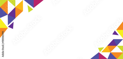 triangle abstract background in yellow violet orange bitter lemon vibrant color shapes vector illustration isolated on white background for banners flyers posters covers cards social media