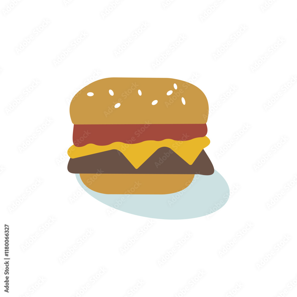 sandwich. The food is not healthy enough. Vector illustration sandwich. The food is not healthy enough. Vector illustration