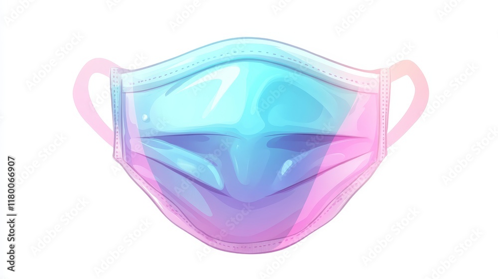 Protective medical mask isolated on white background for use as protection from viruses and bacteria. Protective medical mask isolated on white background for use as protection from viruses and bacteria.