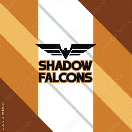 Dynamic Shadow Falcon logo vector design perfect for sports teams and business branding. Features a sleek, modern, and professional emblem ideal for corporate identity and athletics. photo