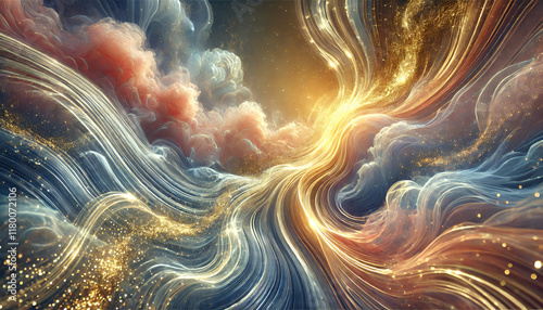 Ethereal Horizon of Gold: A Surreal New Year Vision
