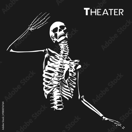 Design of skeleton acting and theater message