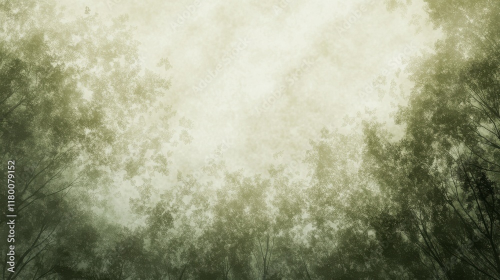 Misty Forest Canopy: A Serene Green Embrace of Nature Misty Forest Canopy: A Serene Green Embrace of Nature