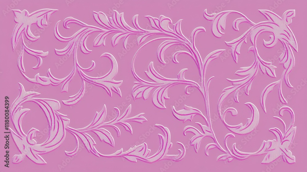 Exquisite Lavender Floral Pattern Design for Wallpaper or Fabric Exquisite Lavender Floral Pattern Design for Wallpaper or Fabric