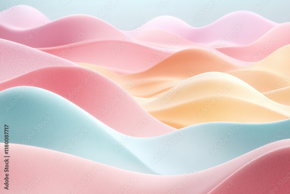 Fototapeta premium Pastel sand background for cosmetic product catwalk.