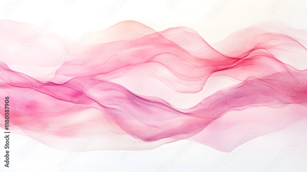 Obraz premium Abstract Pink Wave Abstract Art Design