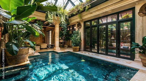 Wallpaper Mural Beautiful, luxury home swimming pool  Torontodigital.ca