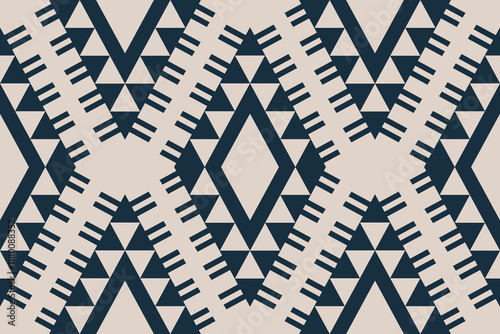 Navajo tribal vector pattern. Native American ornament. Ethnic South Western decor style. Boho geometric ornament.Ikat floral paisley embroidery blanket, rug. Woven carpet